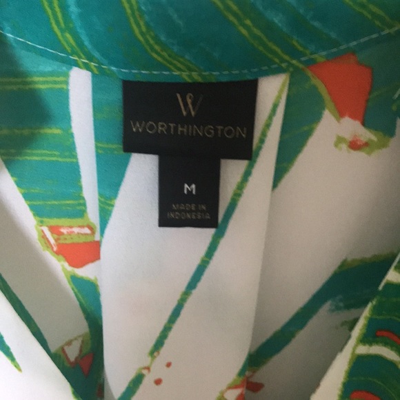 Worthington multicolor sleeveless blouse, size M - Picture 3 of 4